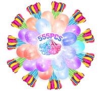 Atuoxing 555 Pezzi Palloncini d'acqua Autochiudenti, Gavettoni Acqua Colorati, Water Balloons a Riempimento Rapido, Bombe d'acqua Giochi