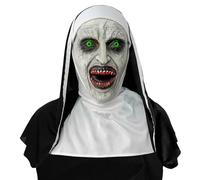 Atuoxing Halloween Maschera da Suora Horror, The Nun Maschera la Testa Intera Realistica in Lattice per Festa Cosplay