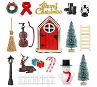 Atuoxing Set di Porta Elfo Natale, Casetta Elfo Natale, Porta degli Elfi Natale Accessori
