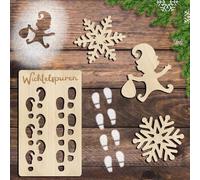 Atuoxing Stencil di Impronta di Elfo Natale, Natale Decorazioni Casa, Porta Elfo Natale Accessori in Legno, Modello di Elfo di Natale (xuehua4)