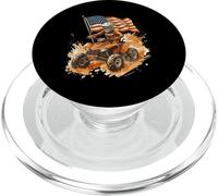 ATV Quad Biker Rides In Dirt Con Bandiera Americana Vintage PopSockets PopGrip per MagSafe