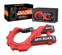 ATV Winch Hook, Car Tow Clasp High Strength Trailers Chain Fastener, 6.8 Inch Rust Resistant Coating & Versatile Trailer Clevis, Hooks Hitch Grab Hanger for Vehicle, Truck, Motorcycles, Buses, and SUV