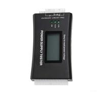 ATX - Voltmetro PSU con display LCD e segnale acustico per testare la stabilità dell'uscita su connettori a 24 pin, 20 pin, 4 pin, 8 pin e 6 pin, plastica nera