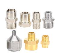 Atyhao 7 Pezzi Kit Adattatore Aerografo, Connettore BSP 1/8in 1/4 in Tappo Filettato Set di Adattatori Tubo per Collegare Aerografo e Compressore d'Aria