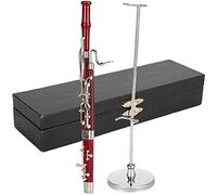 Atyhao Basson in Miniatura, Basson in Miniatura con Supporto e Mini Strumento Musicale Mini Basson Contralto Modello di casa delle Bambole Decorazione della casa 17 cm