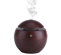 Atyhao Diffusore di aromi, Mini umidificatore a Nebbia Fredda da 130 ml con luci a LED a 7 Colori Diffusore di aromaterapia USB per Uso Domestico in Camera da Letto(Marrone)