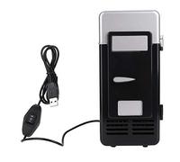 Atyhao Mini frigo, Mini USB Mini Riscaldamento da Ufficio Raffreddamento Portatile Frigorifero Portatile a Doppio Uso Dispositivo di Raffreddamento per Bevande per la Cura della(Nero)