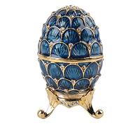 Atyhao Organizzatore di Gioielli per Uova di Pasqua, Scatola di gingilli a Forma di in Stile Scatole di Figurine da Collezionare(Blu)