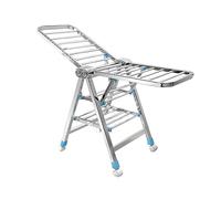 ATYUJKB Stendibiancheria da Balcone Estensibile, Appendiabiti da Terra Salvaspazio, Stendi Panni Esterno Acciaio Inox, Stendi Biancheria con Piedini Antiscivolo (180cm/71in)