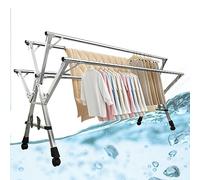 ATYUJKB Stendibiancheria da Esterno a Scomparsa, Appendiabiti da Terra Salvaspazio, Stendibiancheria da Balcone per Lenzuola, Stendibiancheria Acciaio Inox (240cm/95in)