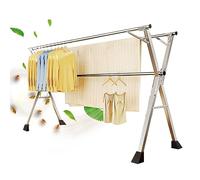 ATYUJKB Stendibiancheria Verticale Salvaspazio, Stendibiancheria da Esterno per Lenzuola, Appendiabiti da Terra Moderno, Stendino Pieghevole A Forma di X (200cm/79 in)