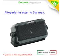 Midland - Altoparlante Esterno AU 25 E Compatibile con Ricetrasmittenti Radio CB, Audio 5W, Impedenza 8 Ohm - Altoparlanti e Accessori Moto, Connettività AUX e Supporto Bluetooth, Installazione Facile