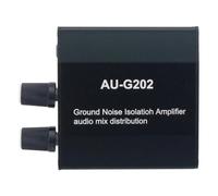 AU-G202 Ground Loop Noise Isolator Audio Mixer Audio Mixer with 2 Inputs 2 Outputs for PC PS Game Consoles