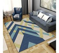 AU-SHTANG tappeto da cucina Tappeto blu, tappeto confortevole antiscivolo resistente all'usura antimacchia tappeto camera da letto,blu,50x80 cm
