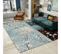 AU-SHTANG Tappeto Morbido per Bambini Moquette Azzurro, Motivo Prugna, Semplice cingolato di Alta qualità Facile da gestire Il Tappeto Tappeto cameretta Bimba -Azzurro_180x200cm.