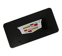 Au-Tomotive Gold, Inc. Officially Licensed 3D OEM Logo on Stainless Steel License Plate for Cadillac (Black)