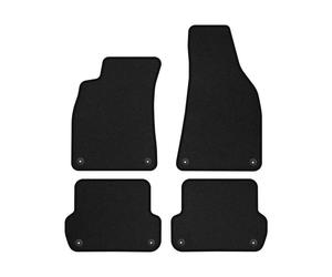 AU09-1 Set Tappetini Velluto Premium Pelle Bianca per Audi A4 B6 2000-2006 tappe