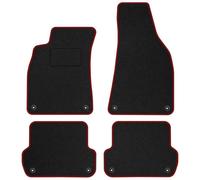 AU09-1 Set Tappetini Velluto STREAK Rosso per Audi A4 B6 2000-2006 tappeto morbi