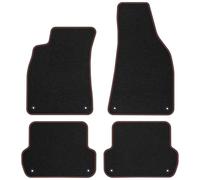 AU09-2 Set Tappetini Velluto Premium Opaco Rosso per Audi A4 B7 2004-2008 adatto