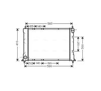 AU2149 AVA QUALITY COOLING Radiatore, Raffreddamento motore per MG,ROVER