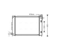 AU2164 AVA QUALITY COOLING Radiatore, Raffreddamento motore per LAND ROVER