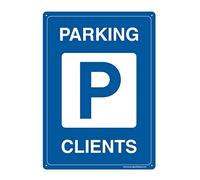 AUA SIGNALETIQUE 202091-AI-a-350x490 Pannello preforato con angoli arrotondati «parking clients» dibond in alluminio, 350mm x 490mm