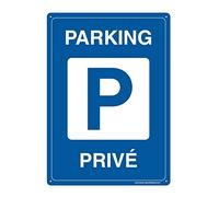 AUA SIGNALETIQUE 202093-AI-a-150x210 Pannello preforato con angoli arrotondati «private parking» dibond in alluminio, 150 x 210 mm