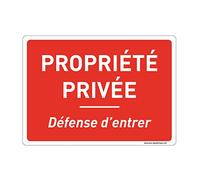 AUA SIGNALETIQUE 202180-AP-p-490x350 Cartello con angoli arrotondati «private property defense to enter model 2" pvc, 490 x 350mm