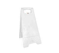 Aua Signaletique - Chevalet Signalisation Vierge sans Marquage - Poids 1 kg en Plastique Blanc