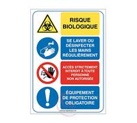 Aua Signaletique - Panneau de Signalisation Règles de Sécurité à Respecter Coronavirus Covid-19-210X300 Mm, Vinyl Adhésif