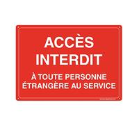 Aua Signaletique Pannello Preforato con Angoli Arrotondati No Access To Anyone Foreigner To Service Pvc, 210 X 150 Mm