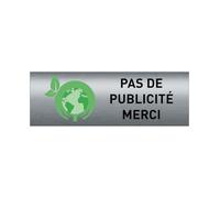 AUA SIGNALETIQUE - Targa in alluminio spazzolato in alluminio 75 x 25 mm - (non pubblicità verde)