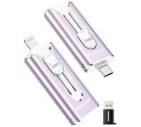 AUAMOZ Mini chiavetta USB da 512 GB con doppia interfaccia, USB-C e USB-L, chiavetta di memoria portatile compatibile con iPhone 17/16/15/14/13/12/11, iPad e Android, facile da salvare foto, video e