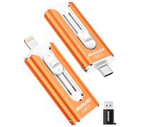 AUAMOZ Mini chiavetta USB da 512 GB con doppia interfaccia, USB-C e USB-L, chiavetta di memoria portatile compatibile con iPhone 17/16/15/14/13/12/11, iPad, Android e PC, facile da salvare foto, video