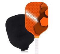 Auaozo Set di 2 palette da pickleball USAPA leggere in fibra di carbonio, impugnatura antiscivolo, 4 palline da esterno e copertura per pagaia, per uomini, donne, bambini (set da 1 set di 1 racchette