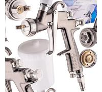 Auarita HVLP Pistola a spruzzo con tecnologia MP-400 1,7 mm Ugello Durevole Capacità 600 ml per la verniciatura Tre modalità di regolazione Molto efficiente Buono per materiali pesanti