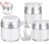 Auauraintt 3 Contenitore Crema Pump,Dispenser a Pompa per Crema,Flacone per Crema da Viaggio Ricaricabile,Contenitore Cosmetico Portatile per Crema,Lozione per Uso Domestico in Viaggio(15/30/50 ml)