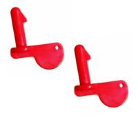 Auaurly 2 perni di traino SPST0397R, perno di traino rosso di ricambio compatibile con Peg Perego John Deere Style Farm Power Pull Turf Trattore Loader