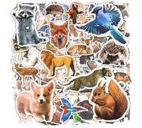 AUAUY 100pz Adesivi Animali Realistici in Vinile per Computer Portatile, Skateboard, Telefono, Scrapbooking - Regali alla Moda per Ragazza, Adulti, Adolescenti