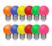 AUAUY 12 Pezzi Lampadine Colorate LED E27, 1W, Lampadine a LED Colorate, per Matrimoni Party Halloween Christmas Pub Prestazioni Mood Ambiance Decor