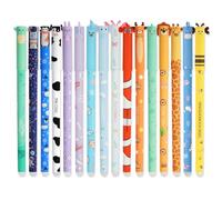 AUAUY 16 Pezzi Penne Gel Cancellabili, Punta da 0,7 mm, 8 Colori