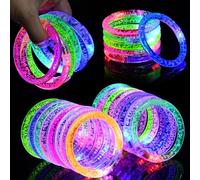 AUAUY 16pz Braccialetti Luminosi LED, Braccialetti Fluorescenti, Bomboniere per Feste, Glow Sticks Bracciali Bastoni Luce del Partito per Party Natale Matrimoni Concerto