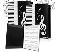 AUAUY 2PZ Cartelle Portaspartiti a 6 Lati, Cartella Musicale Apribile su 6 Lati A4, per Pianoforte, Chitarra, Violino, Carta, Documenti, Amanti Della Musica, Studenti
