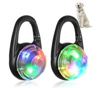 AUAUY 2pz Luce Lampeggiante a LED di Sicurezza per Cani Gatti, 3 Modalità lampeggianti Luci di Sicurezza per Animali Domestici, Luce per Collare Cani e Gatti per Passeggiate Corsa Notturne