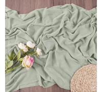 AUAUY 2PZ Runner da Tavolo Boho Garza da Formaggio, Verde Runner Tavola in Tulle Boho, Runner da Tavola in gGarza, Runner Romantico Moderno per Casa Cucina Matrimoni Feste Decorazione, 80x300cm