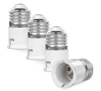 AUAUY 4PZ Adattatore Portalampada da E27 a B22 Convertitore, Adattatore Lampadina con Attacco da Edison E27 a Baionetta B22 per Lampadina Alogena LED CFL Incandescente