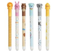 AUAUY 6 Pezzi Penne Gel Cancellabili, Punta da 0,5 mm, Inchiostro Blu