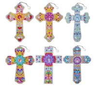 AUAUY 6 pezzi Segnalibri Diamond Art Painting, Set di Cristalli Diamantati a Croce, 5D DIY Book Corner Page Making Kits per Amanti dei Libri Regali, Adulti Bambini Casa Ufficio Scuola Lettura