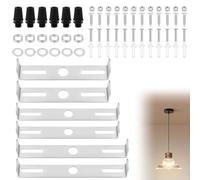 AUAUY 6 Pezzi Soffitto Staffa per Lampada, 90mm 100mm 105mm Staffa di Fissaggio con Viti per Lampadario a Sospensione a Soffitto, Piastra di Fissaggio per Lampada da Soffitto per Ufficio Domestic