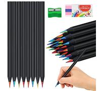 AUAUY 7 in 1 Matite Arcobaleno, 24 pezzi Matite Colorate Arcobaleno per Bbambini, Disegnare Matite per Cancelleria, Matite Colorate per Adulti o Bambini, Disegno Artistico, Colorare e Schizzi